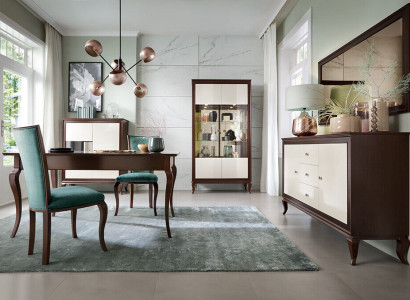 Komplett Set Esstisch + 6 Stühle Esszimmer Set Deko Ess Gruppe Holz Tisch